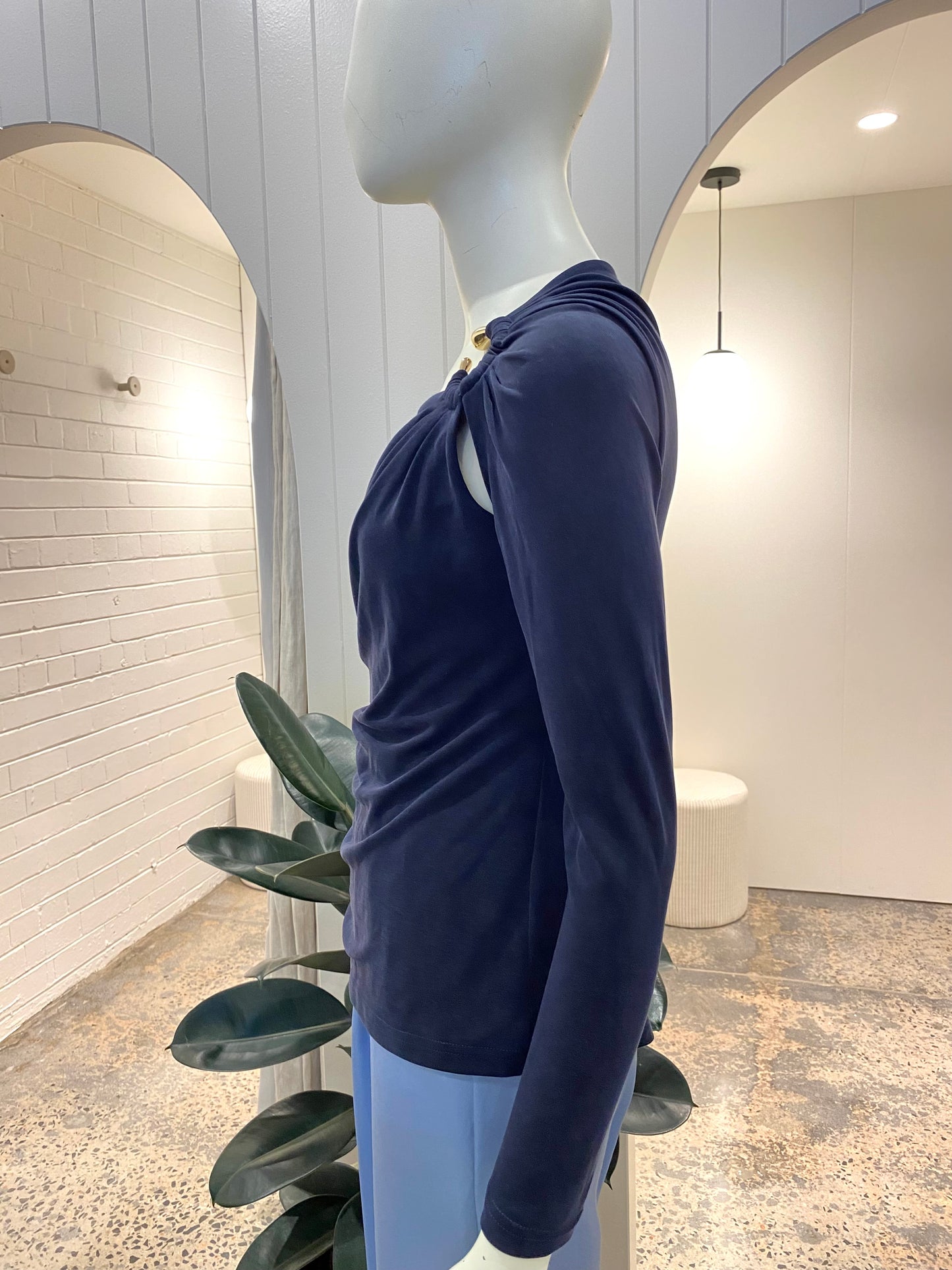 ACLER Anderson Top in Navy - Size 10
