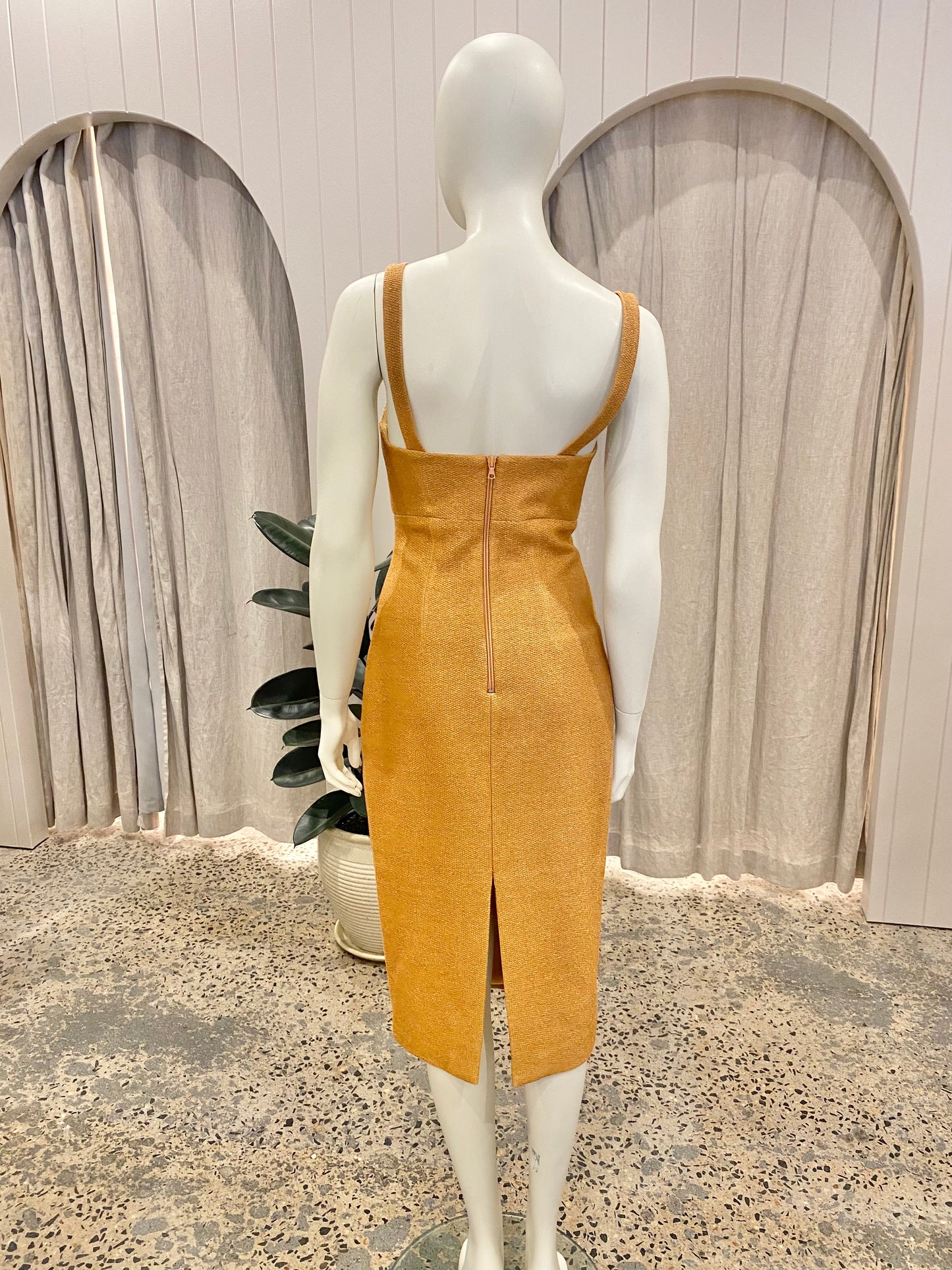 Manning Cartell Caramel Golden Ticket Midi Dress - Size 8