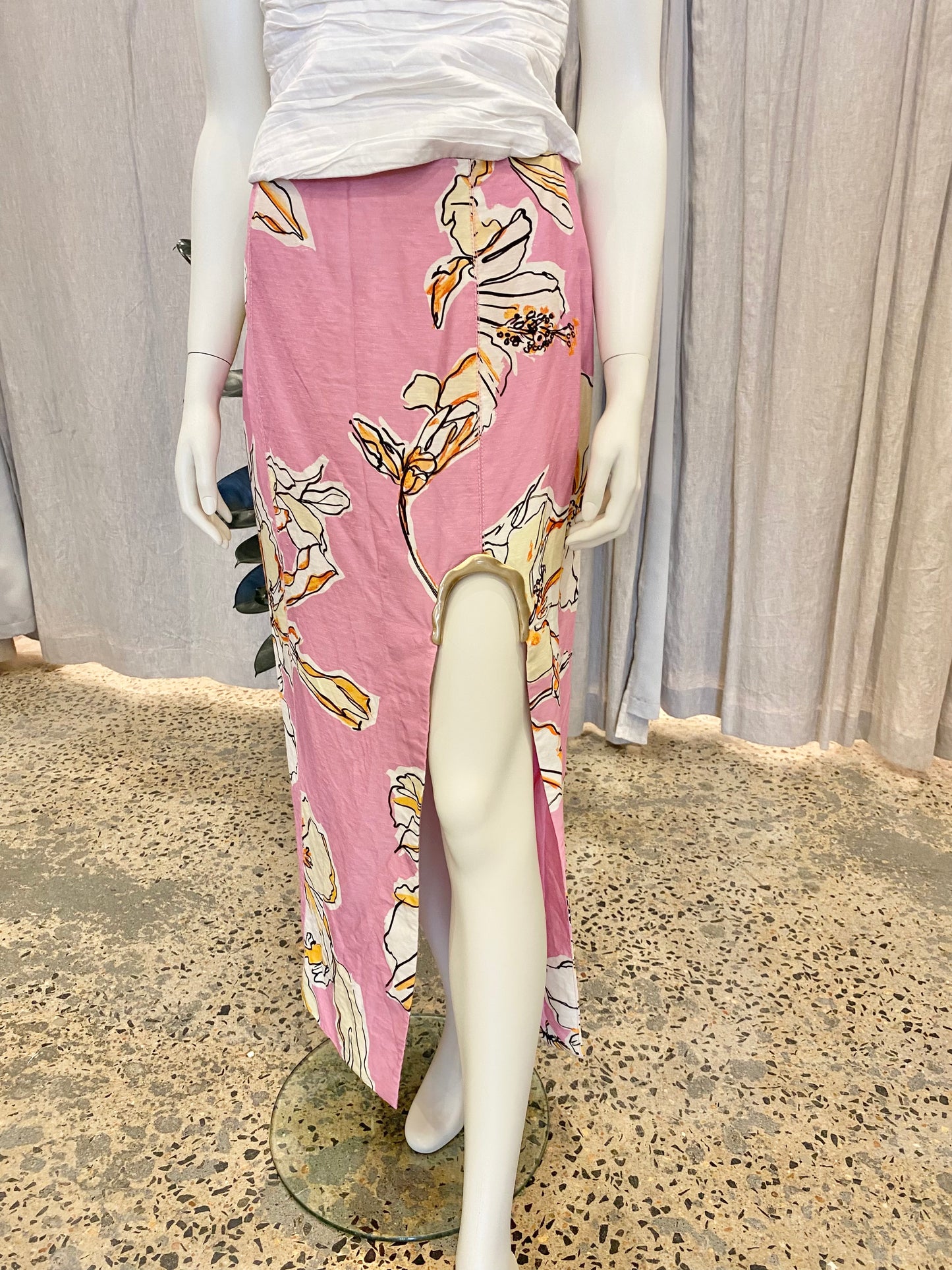 AJE 'Flourish' Midi Skirt - Size 10