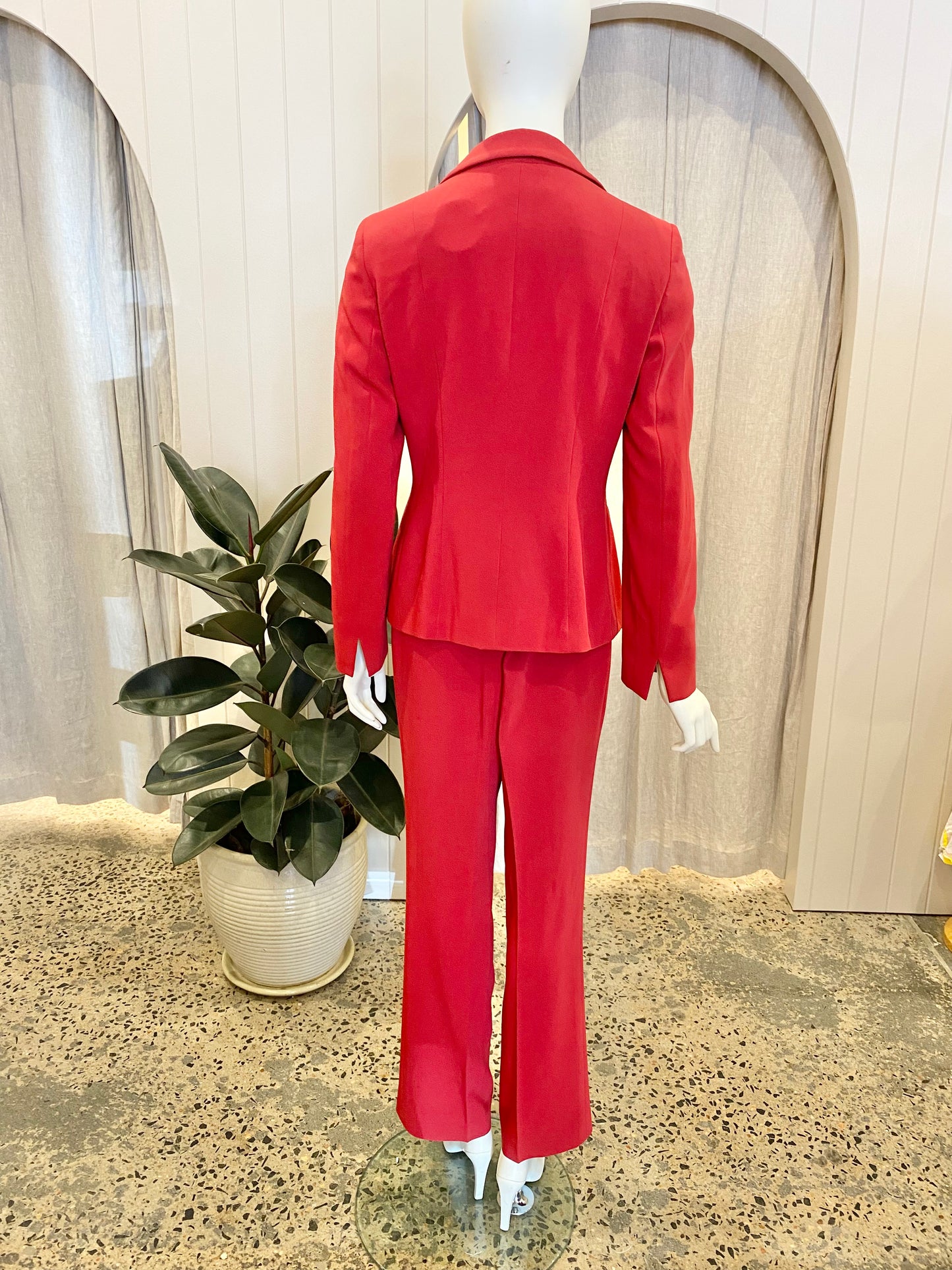 MAX MARA Vintage Power Suit in Red - Size 12
