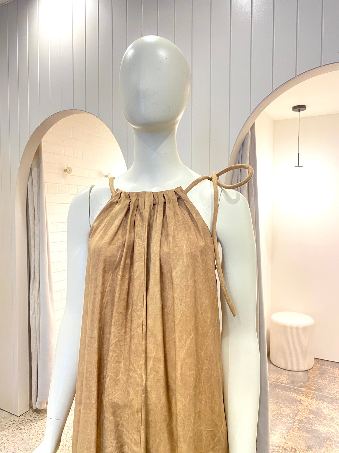 The Row Khaki Midi Dress - Size 8