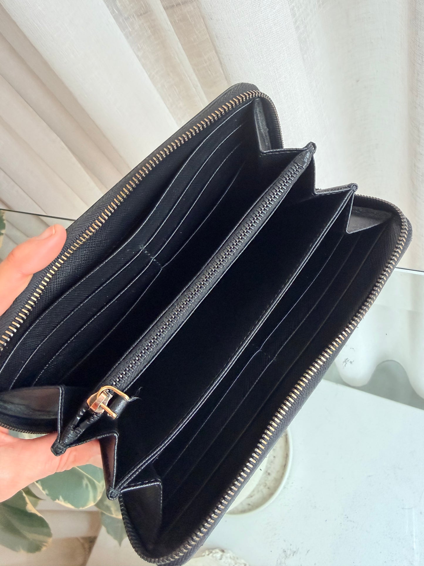 Prada Black Saffiano Leather Wallet