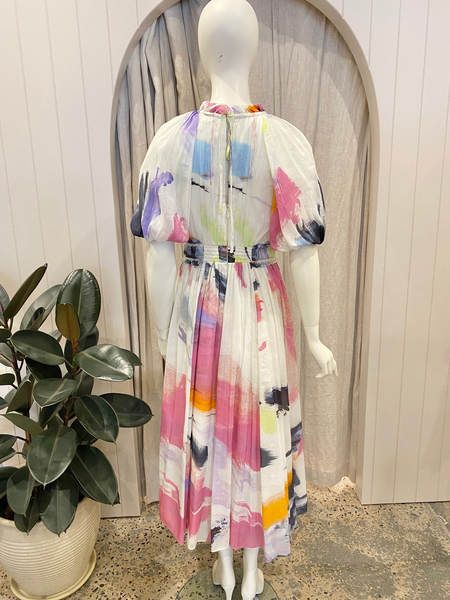Aje Elysium Blouson Midi Dress - Size 8