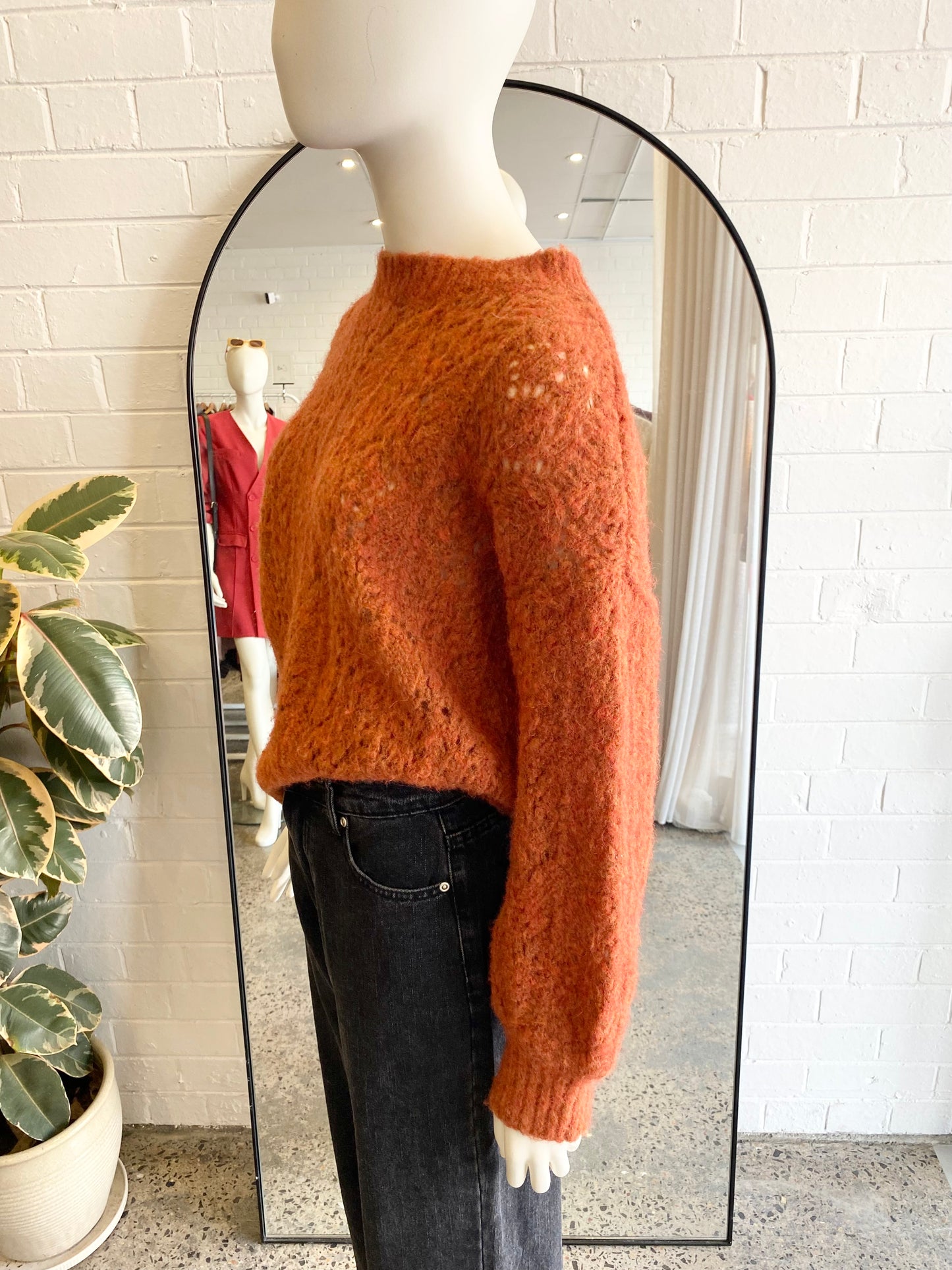 Morrison Rust Wool Blend Knit Jumper - Size 1 - 2 (10-12)