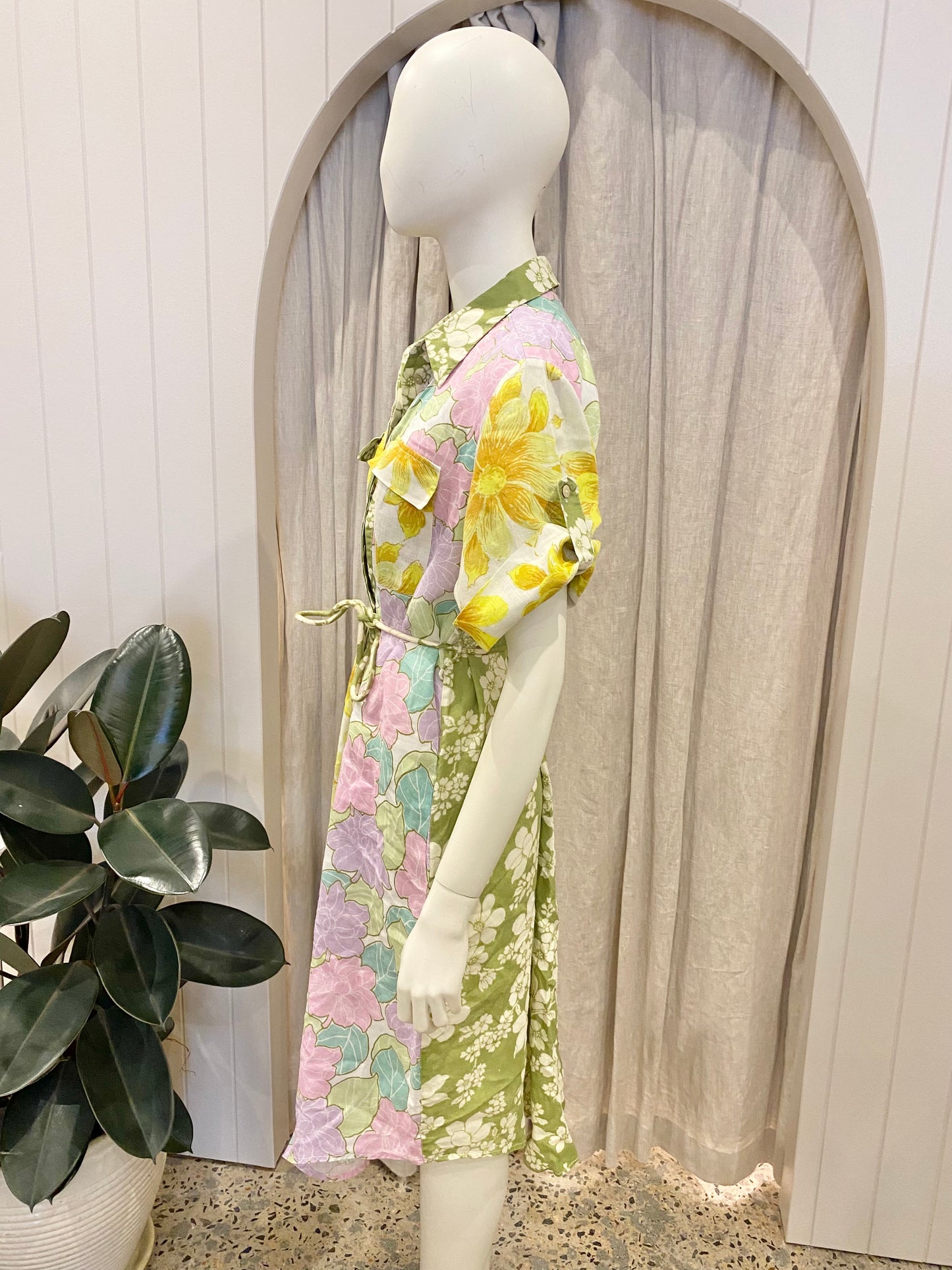 Alemais Elora Patchwork Shirt Dress - Size 10