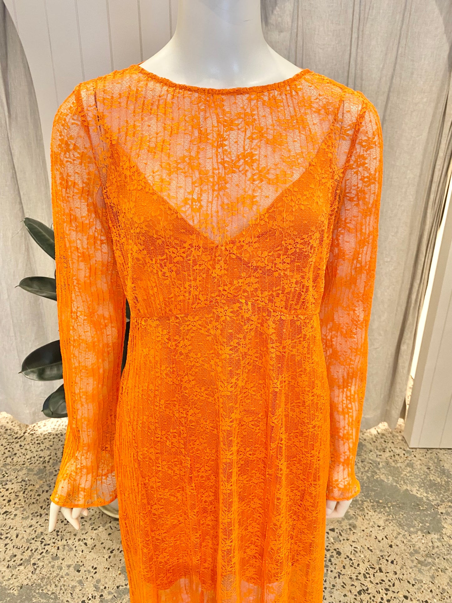 Shona Joy 'Sol' Lace Open Back Maxi Dress - Size 10