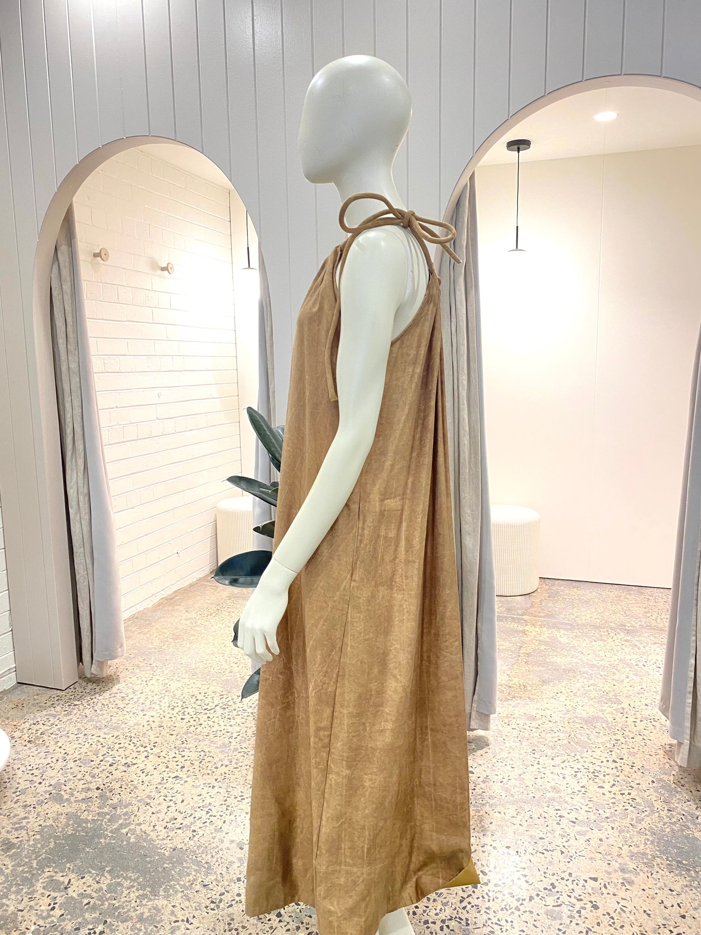 The Row Khaki Midi Dress - Size 8