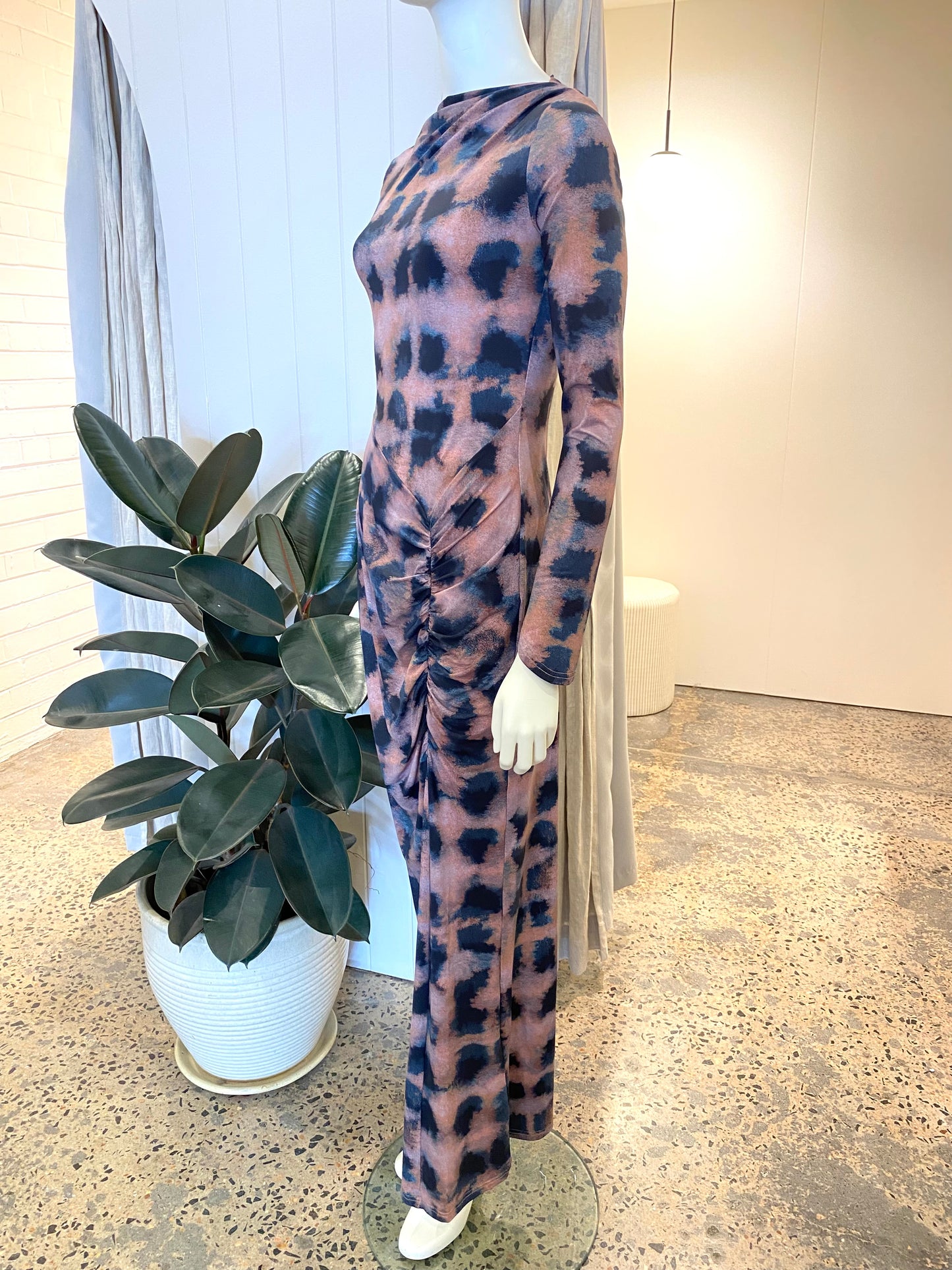 Suboo Shibori Maxi Dress in Tortoiseshell - Size M (10/12)