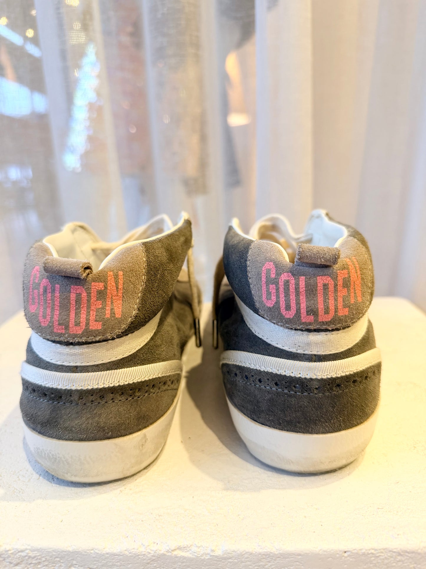Golden Goose Dove Superstar Penster Half Fox Sneakers - Size 42