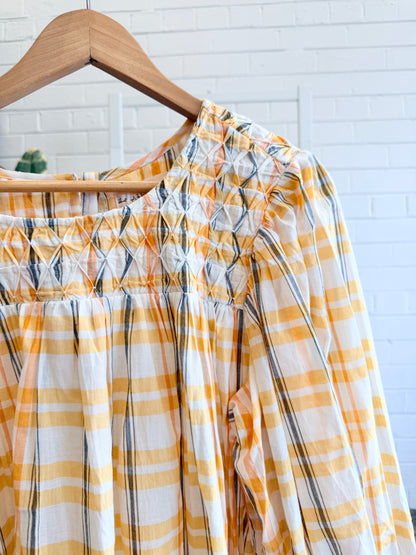 Daughters of India 'Freya' Dress in Honeycomb Plaid - Size L (14)