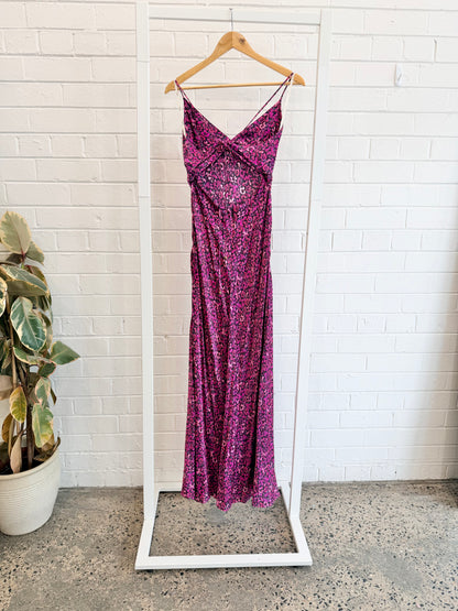 Kivari Magenta Imogen Slip Dress - Size 10