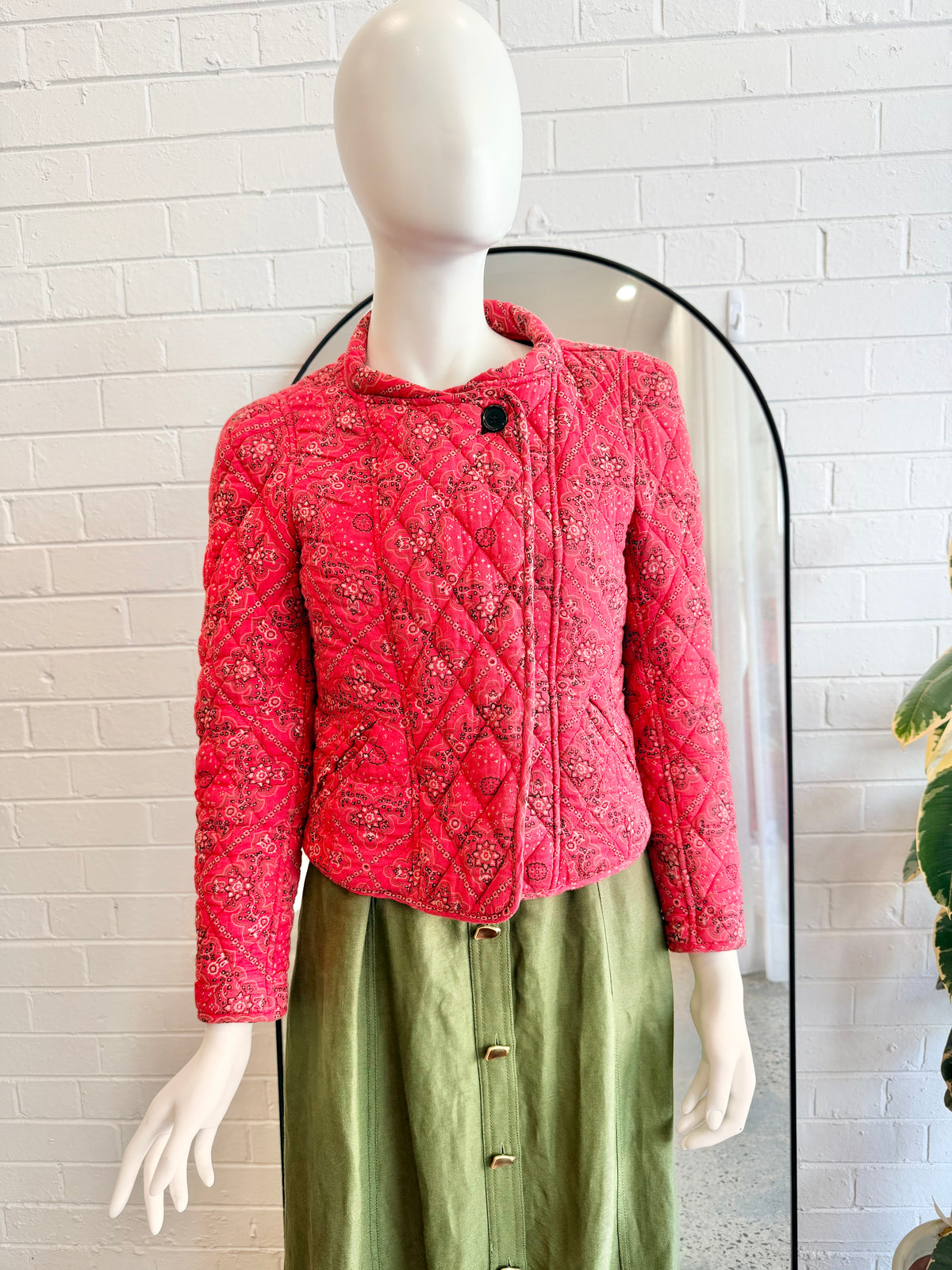 The Isabel Marant Étoile Red Bandana Print Quilted Jacket - Size 1 (AU8)