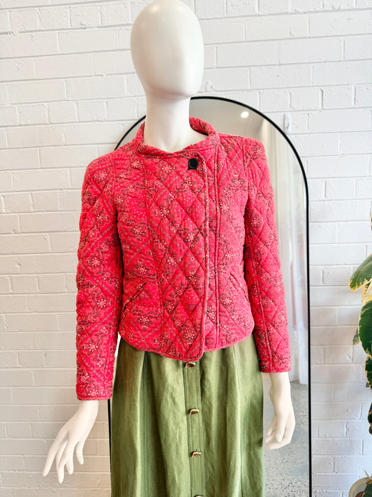 The Isabel Marant Étoile Red Bandana Print Quilted Jacket - Size 1 (AU8)