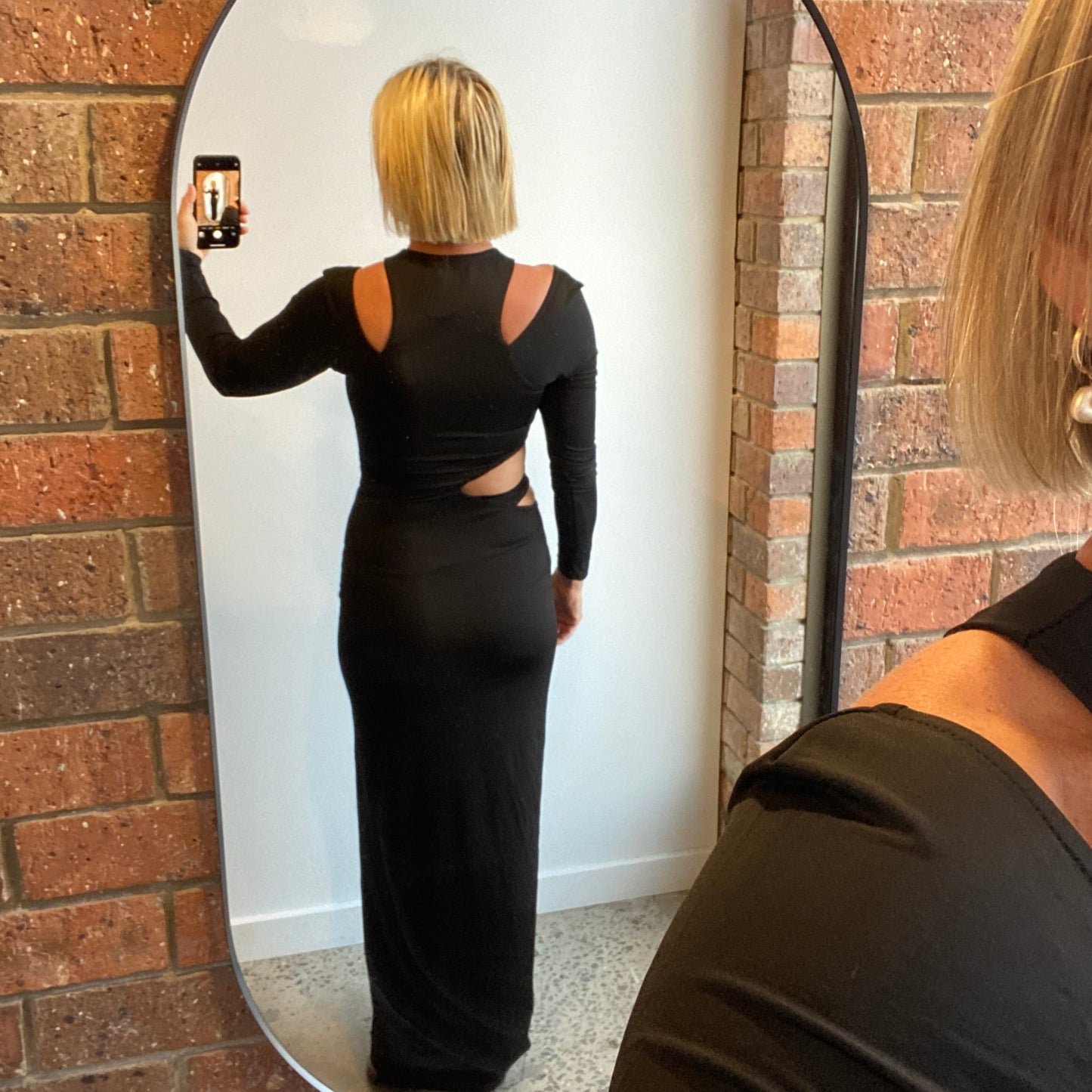 Lover Cut Out Black Maxi Dress - Size 8