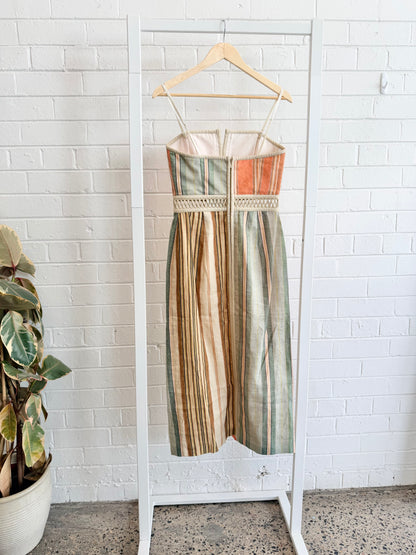 Antipodean Beach Club Strapless Midi Dress - Size 10 (small fit)