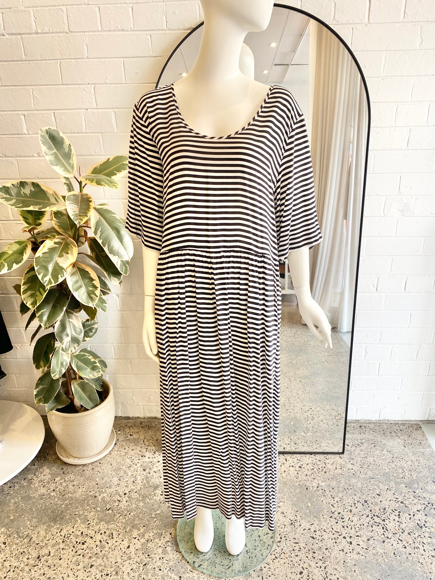 Elk Black and White Stripe Dea Dress BNWT - Size 16