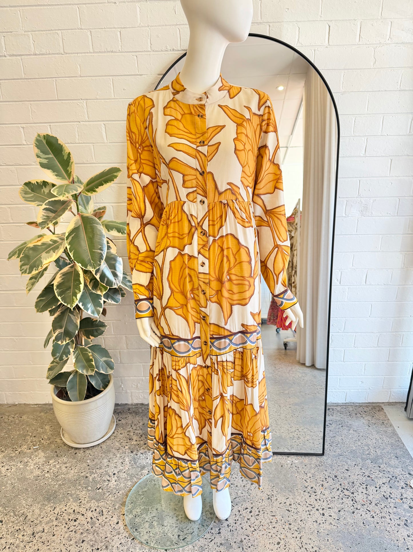 Trelise Cooper Dressing Game Stained Glass Midi Dress - Size 10