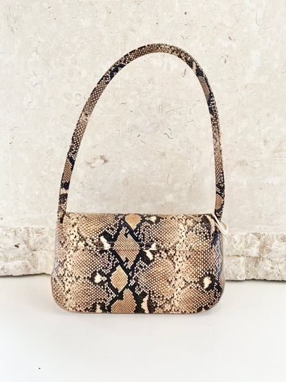 Brie Leon Mini Camille Bag in Python