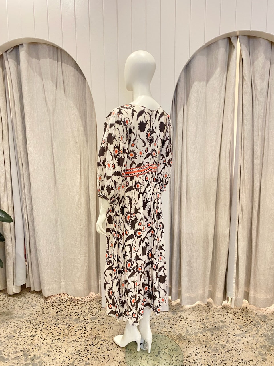 ba&sh Katel Midi Dress - Size 2 (10-12)