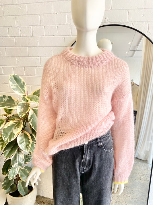 Second Female Pink Lolla Round O Neck Knit - Size M
