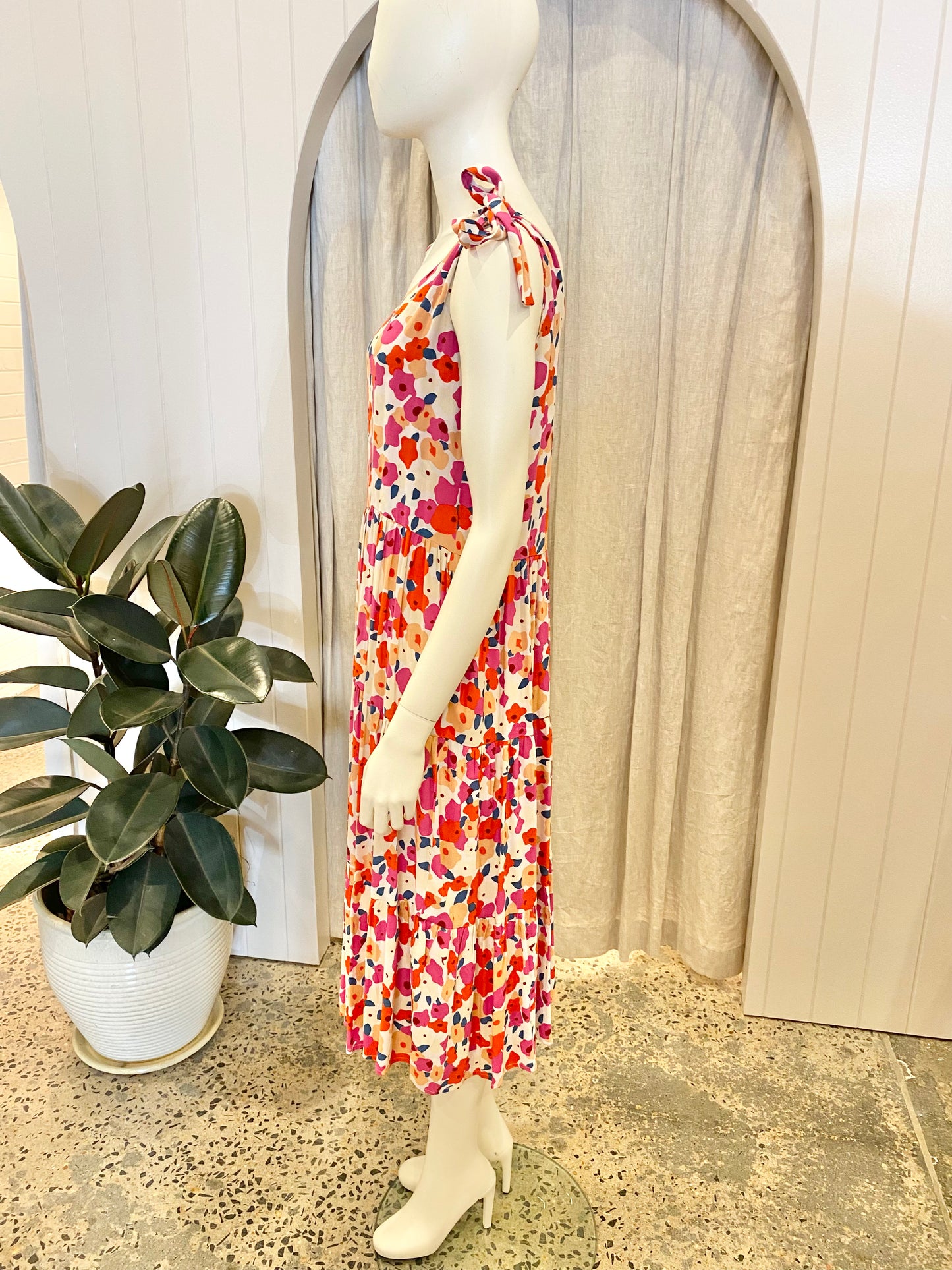 Mister Zimi Floral Midi Dress - Size 14
