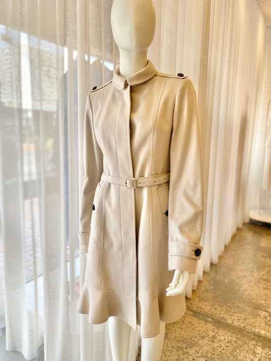 Burberry Wool Cashmere Coat - Size 42 (au 8-10)