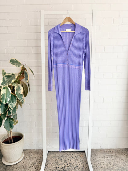 Elka Collective Lilac Almo Knit Maxi Dress - Size 12