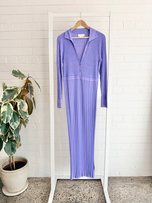 Elka Collective Lilac Almo Knit Maxi Dress - Size 12