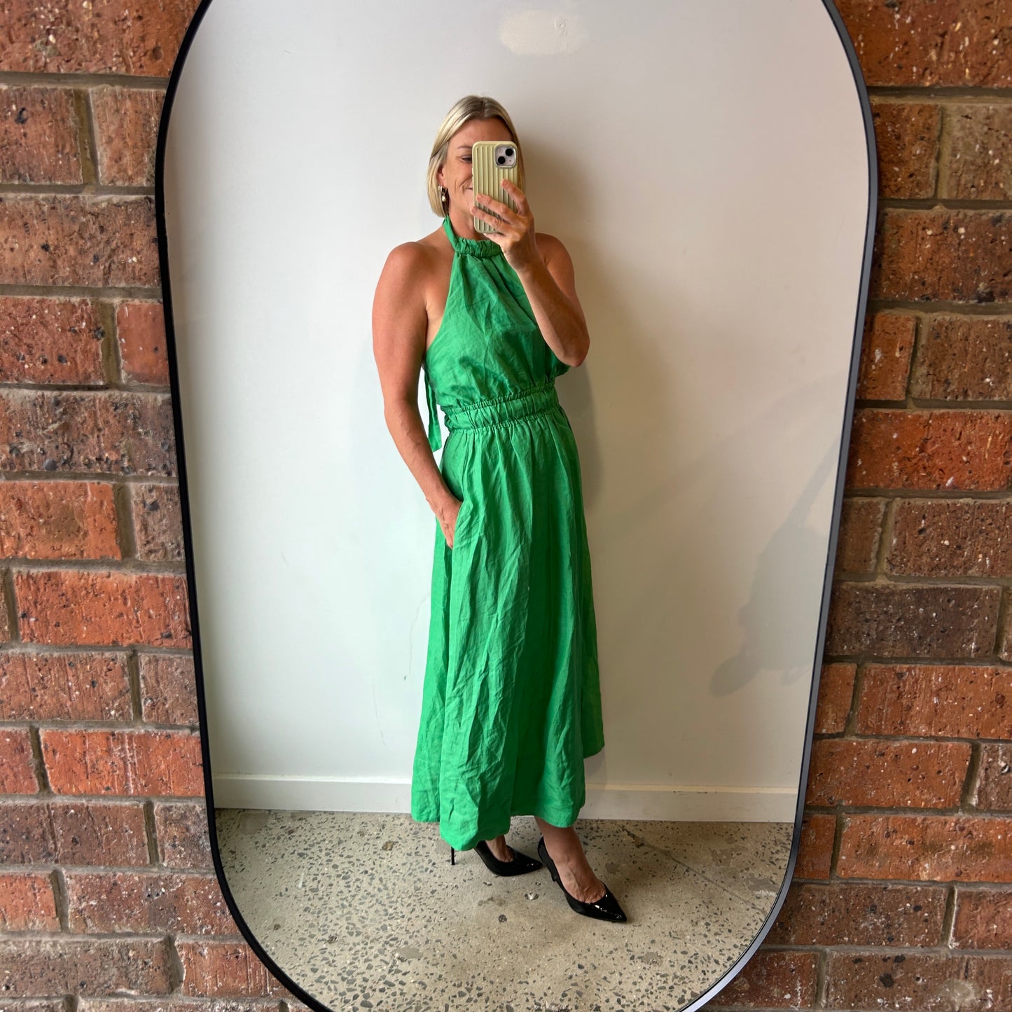 Country Road Green Halter Maxi Dress - Size 10