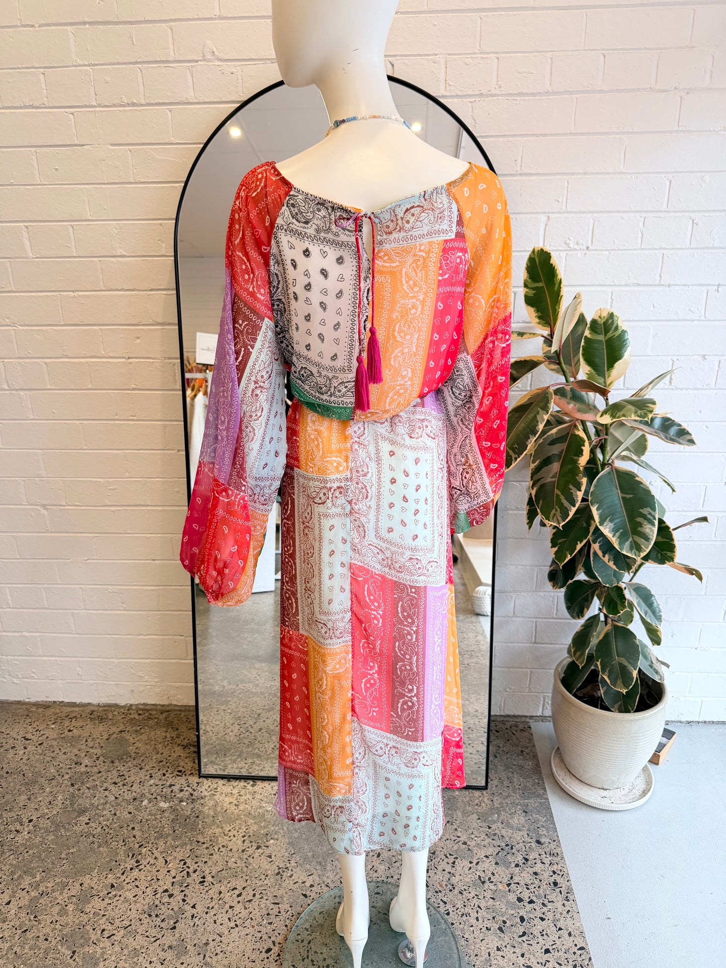 Never Fully Dressed Patchwork Maxi Dress - Size 14