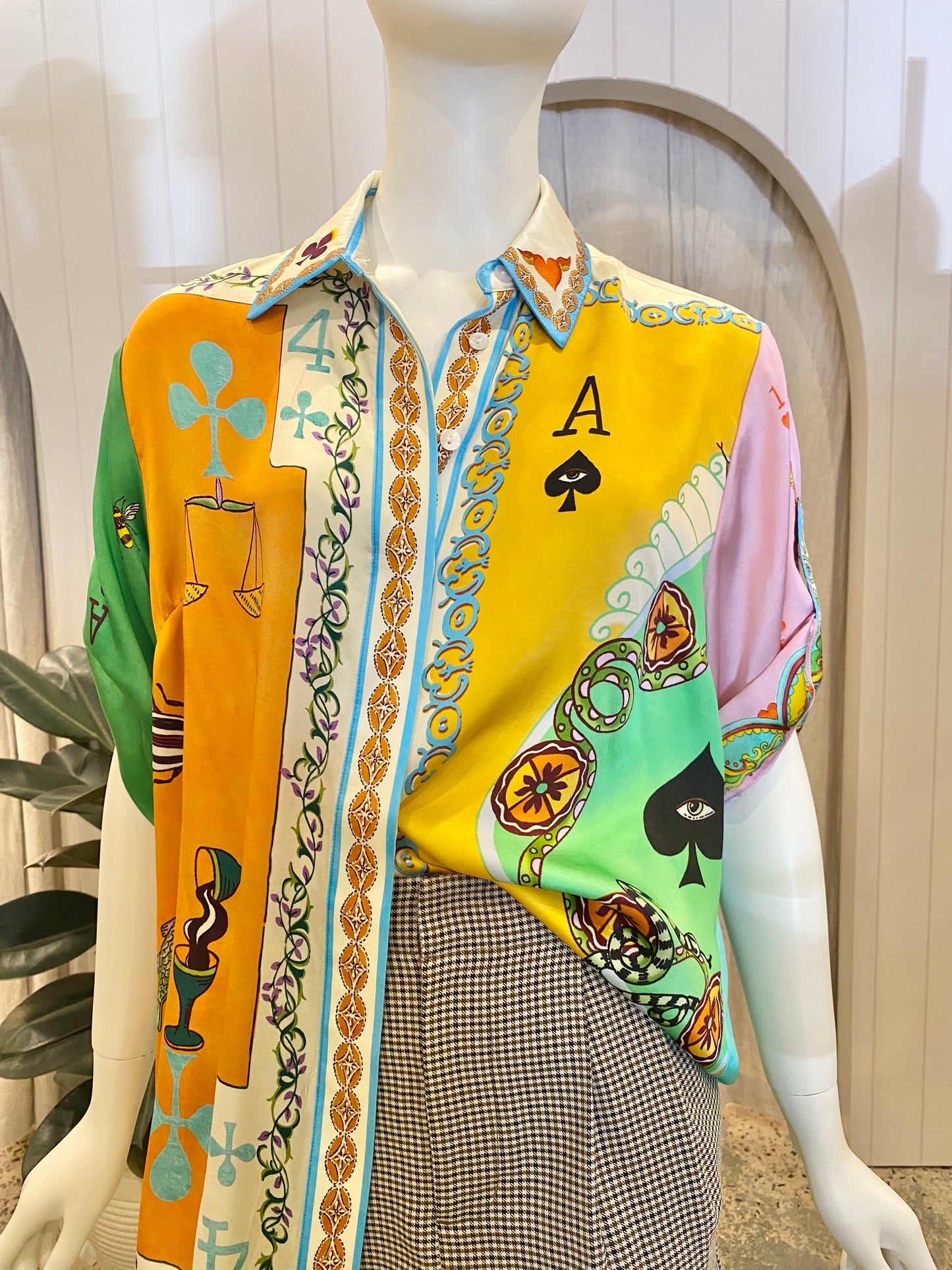 Alemais Rummy Silk Shirt - Size 8