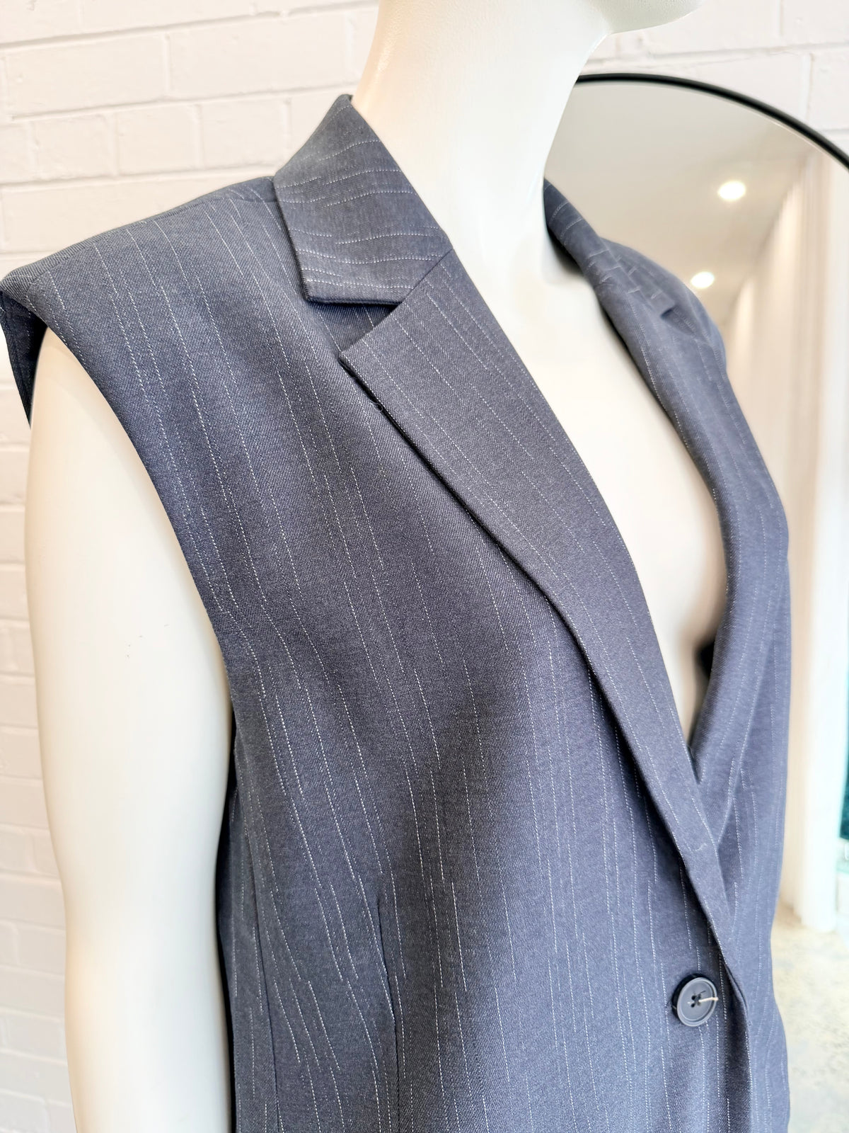 Second Female 'Briston' Pinstripe Waistcoat - Size Small (10)