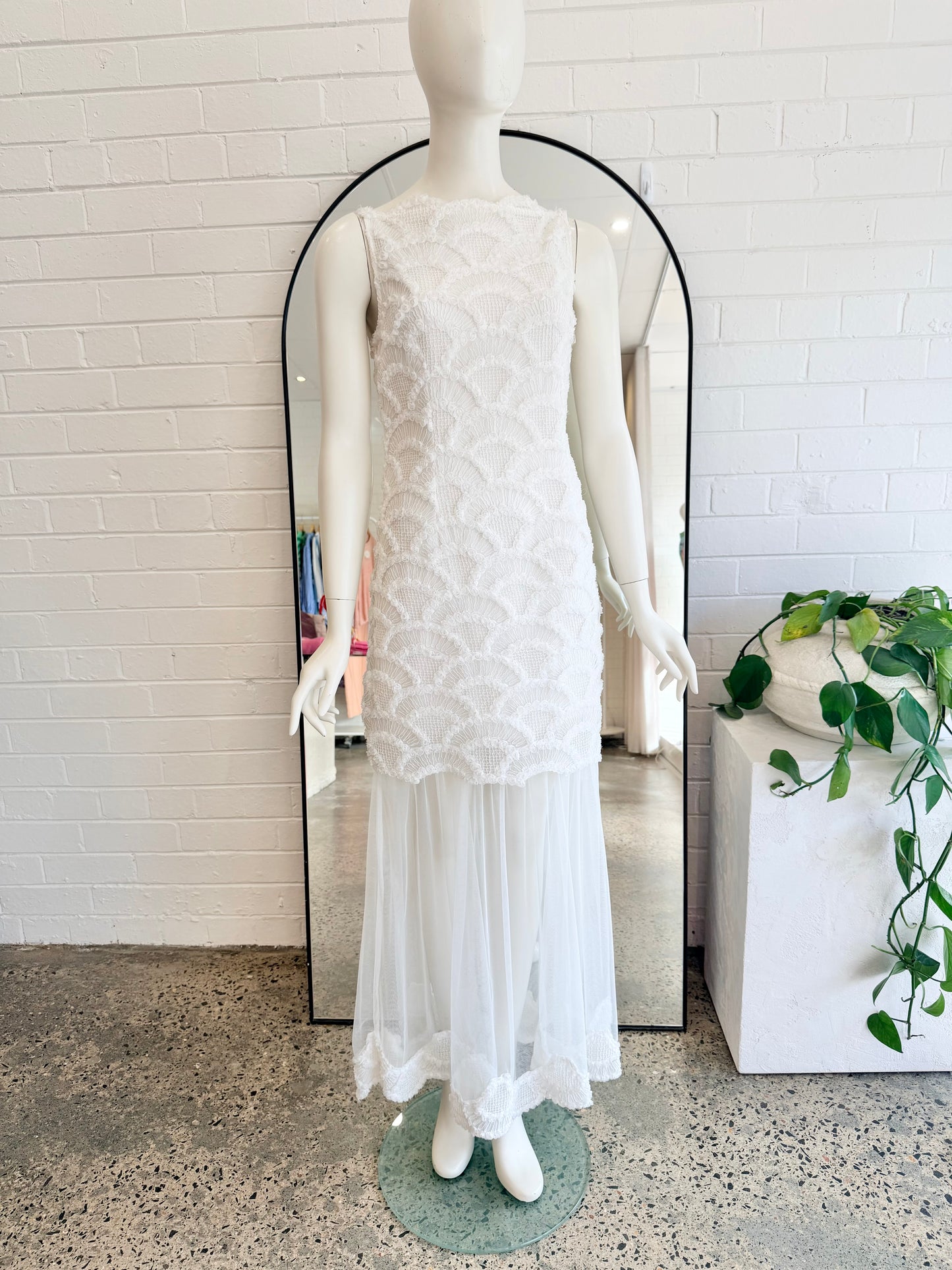 Asilio White English Summer Maxi Dress - Size 8