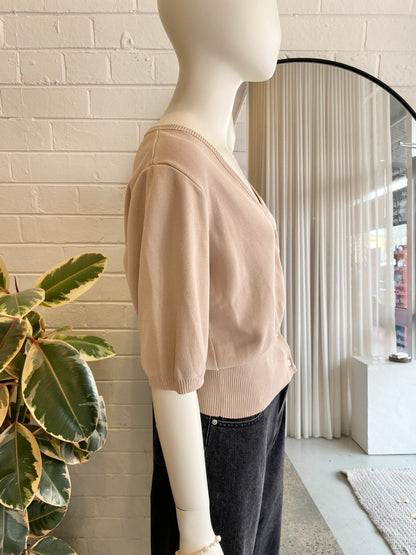 Gestuz Matthea Short Sleeve Cardigan - Size L (12)