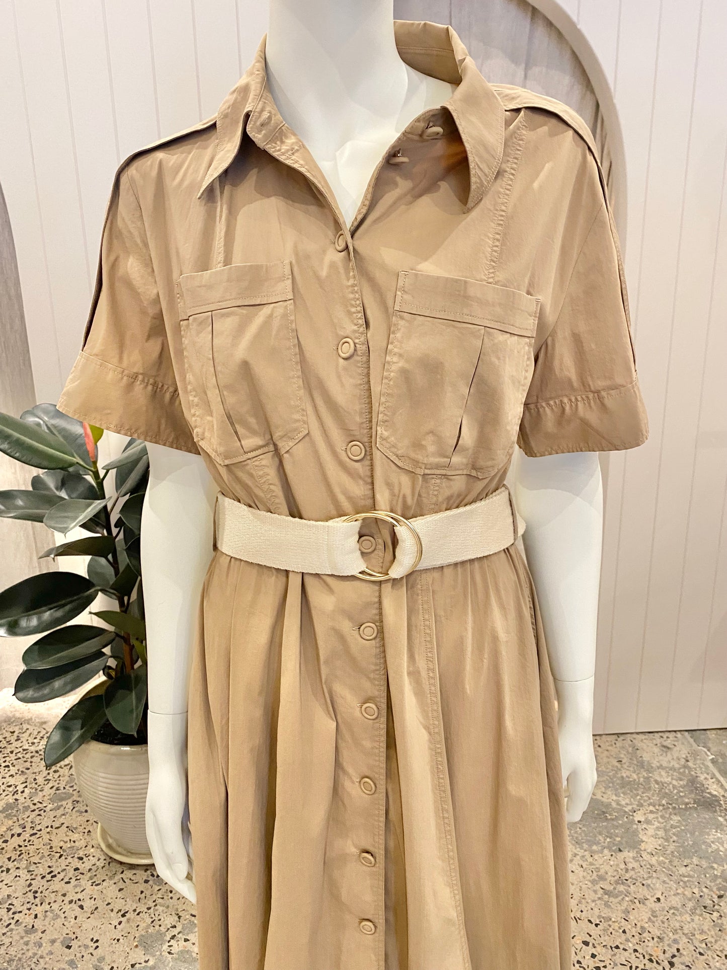 Country Road Camel Midi Dress - Size 10