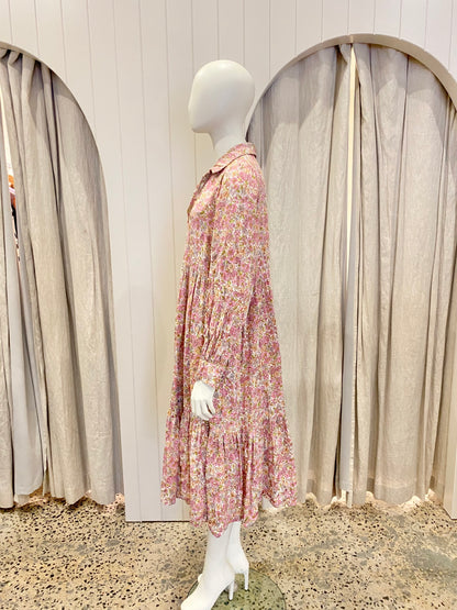 byTiMo Floral Midi Shirtdress - Size L (12-14)