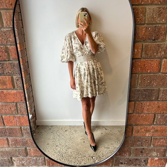 ZIMMERMANN Linen Mini Dress - Size 3 (12)