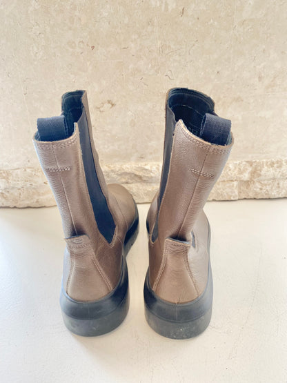 Ecco Grey Brown Nouvelle Boot - Size 40