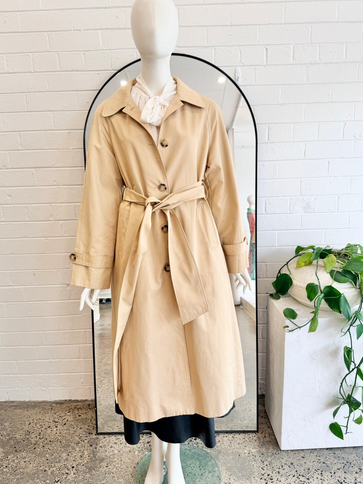 Friends With Frank Camel Avery Trench Coat - Size M (10 - 12)