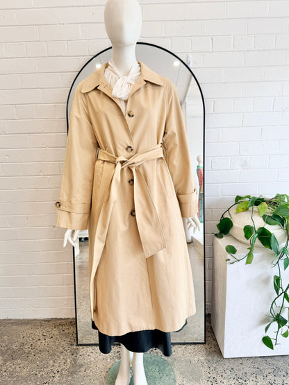 Friends With Frank Camel Avery Trench Coat - Size M (10 - 12)