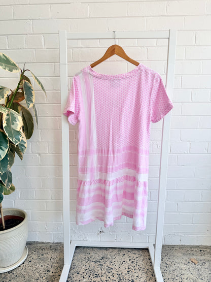 Cecile Copenhagen Pink Cotton Midi Dress - Size S (8 - 10)