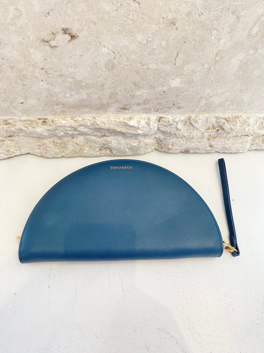 Tiffany & Co. Half Moon Wallet/Clutch in Navy