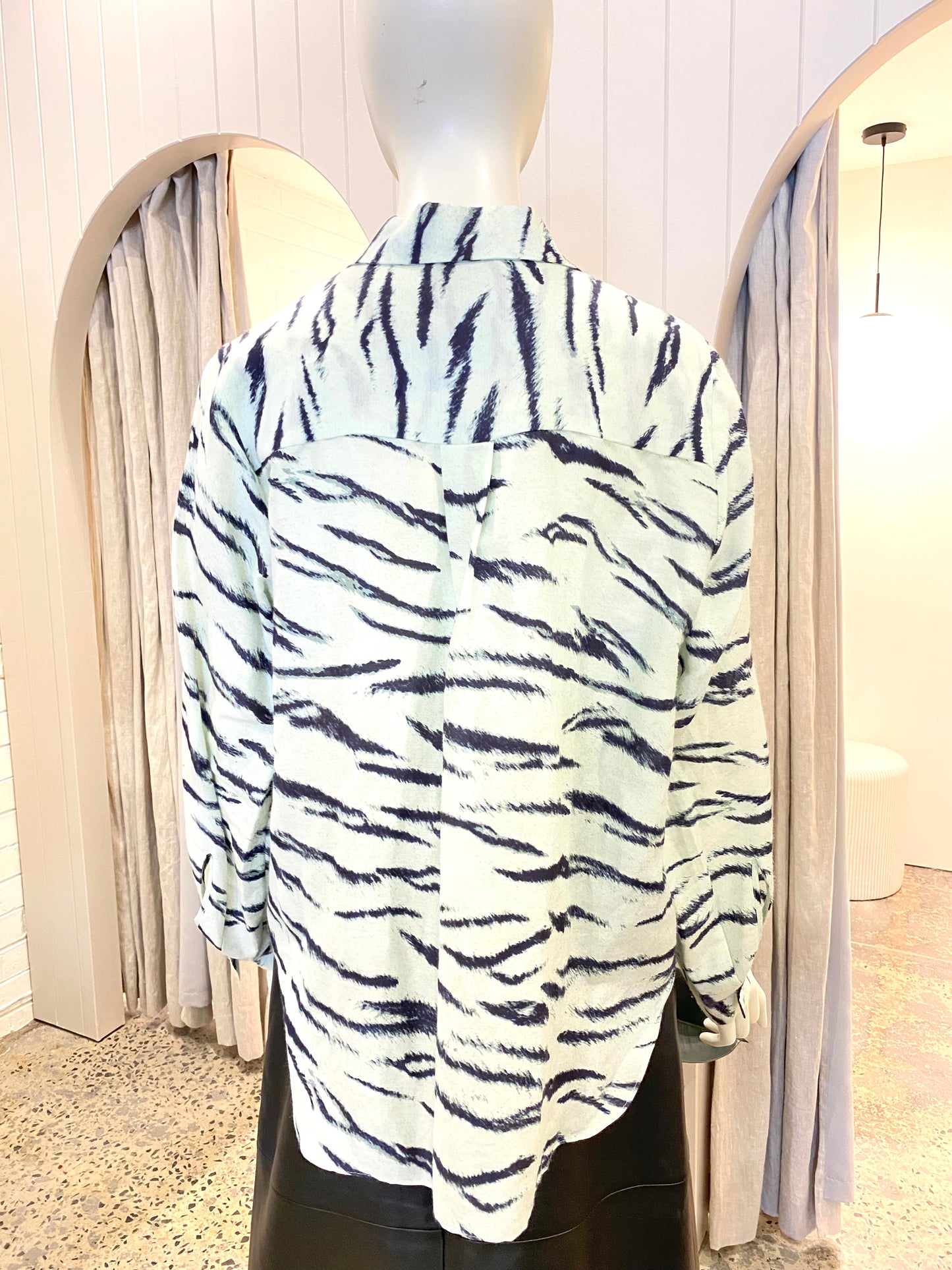 Second Female Tiger Shirt in Aqua - Size L (12)