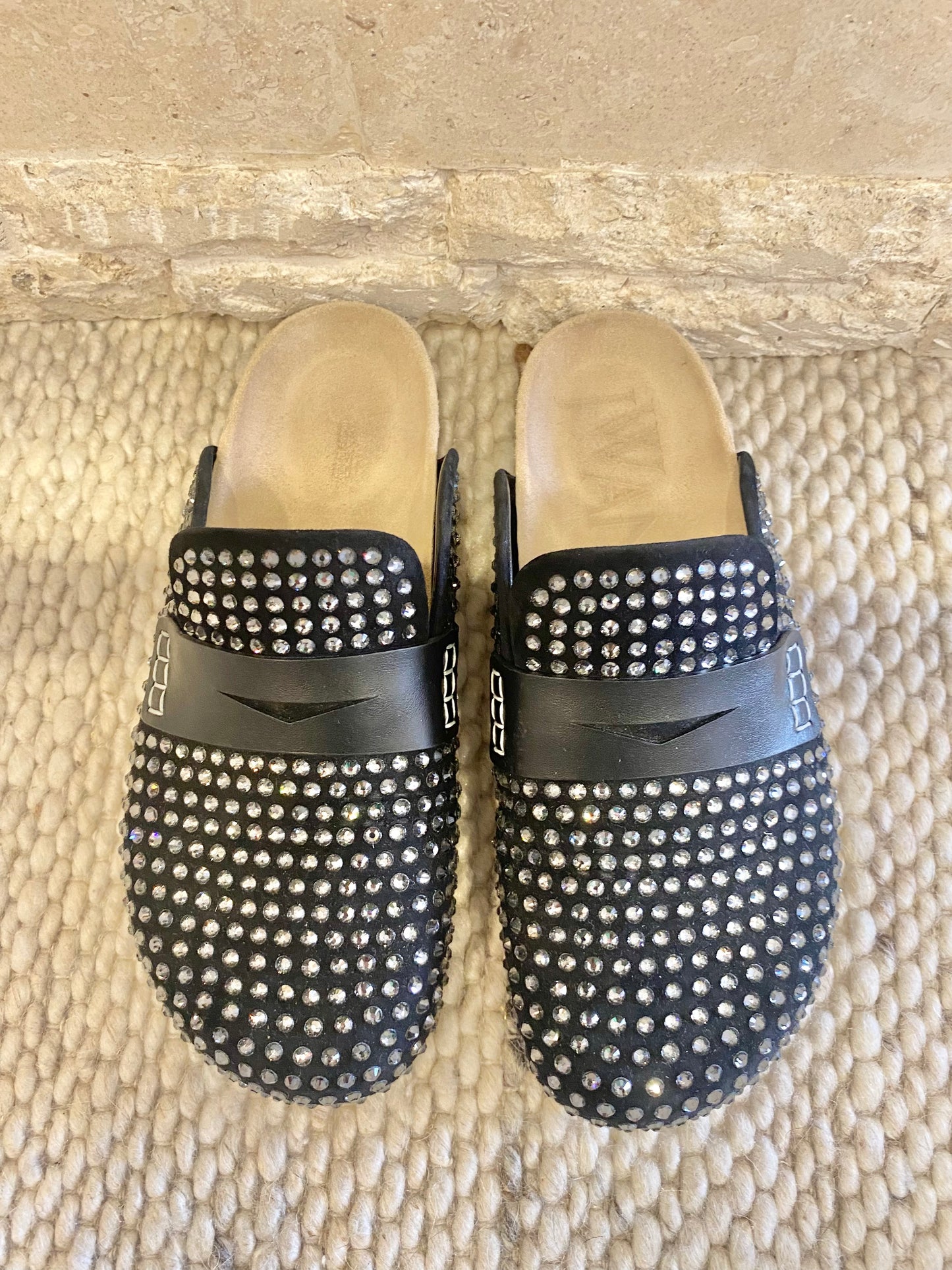 JW Anderson Crystal Suede Mules - Size 38