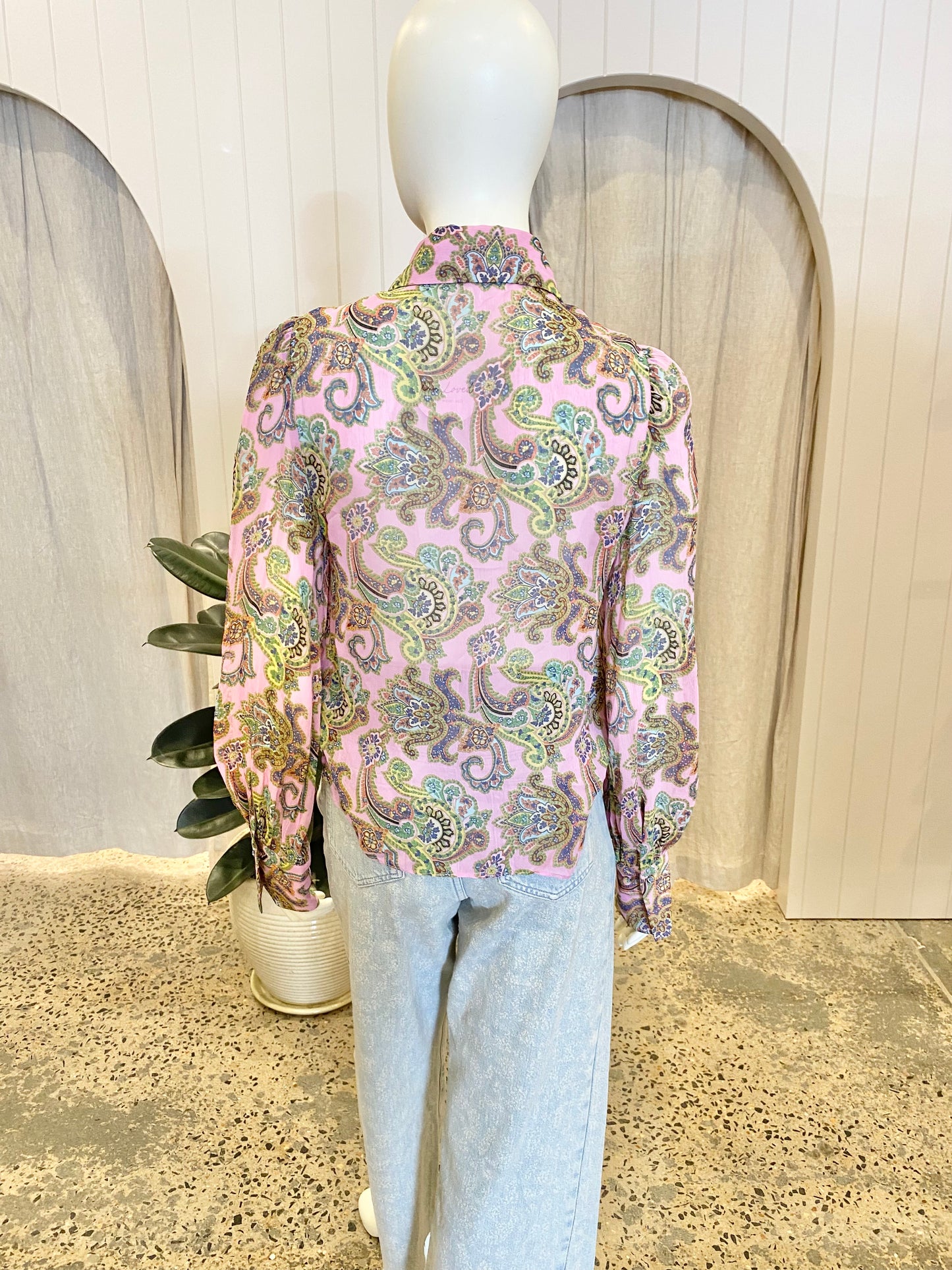 Scanlan Theodore Paisley Print Blouse - Size 8