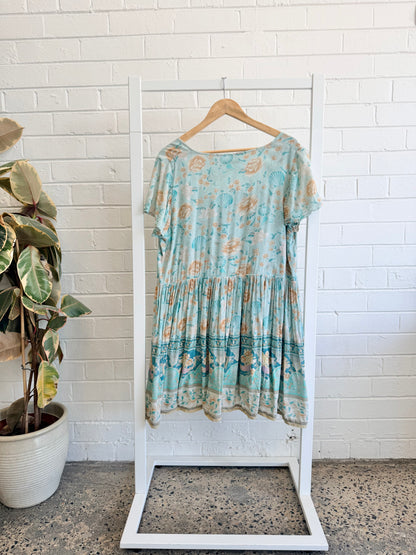 Spell & The Gypsy Collective - Seashell Boho Dress in Seafoam - Size XL