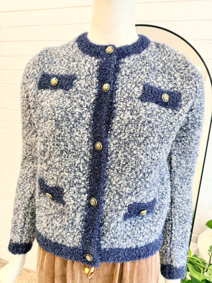 Maje Navy Mission Cardigan - Size 1 (8)