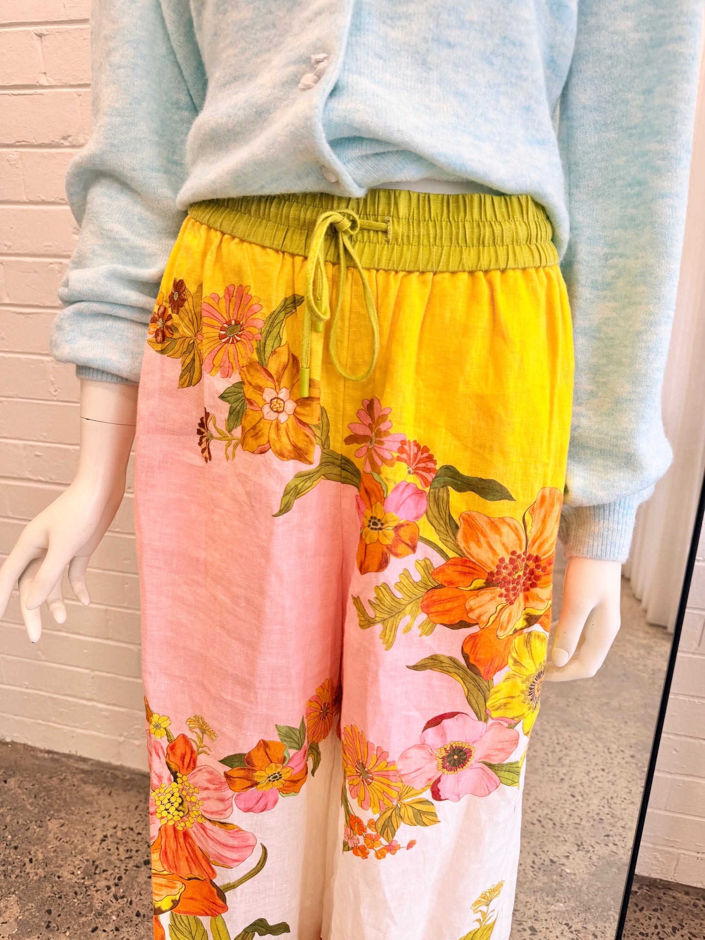 Alemais Silas Wide Leg Linen Pants - Size 8