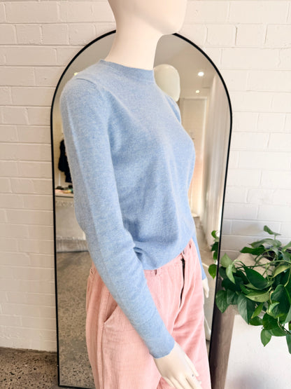 Scanlan Theodore Cashmere Knit Jumper in Baby Blue - Size Small (8-10)
