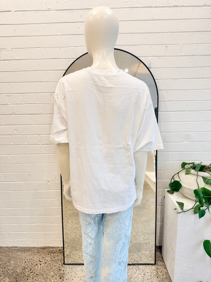 Ena Pelly Banana Tee in Vintage White - Size 8